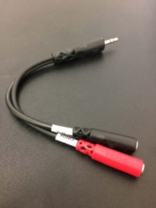 The Hosa Stereo Mic Splitter 3.5mm