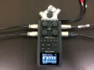 Zoom H6 with 6 mics plugged in