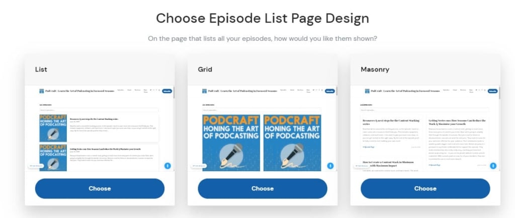 Podpage review - choosing your design