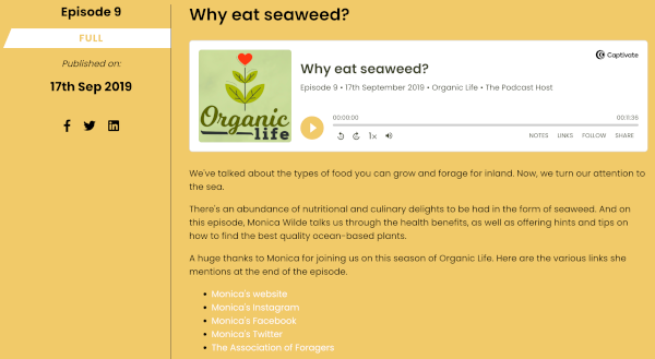 The show notes for the Organic Life podcast are very good, but applying Common Sense Media's review framework can clarify them and put them in context. 