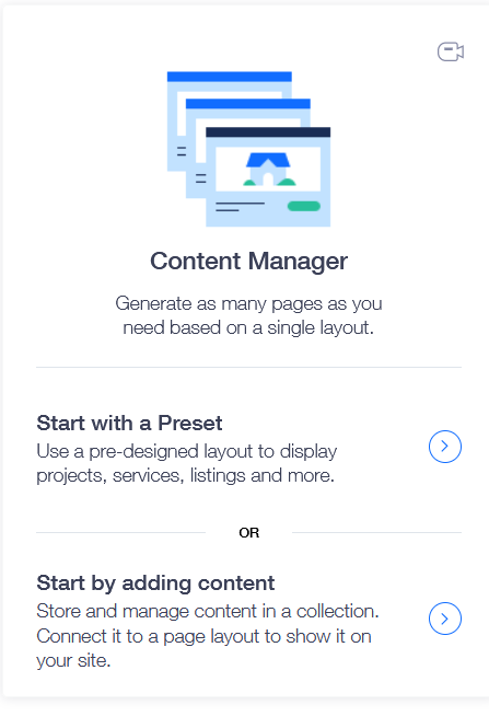 Wix content manager UI