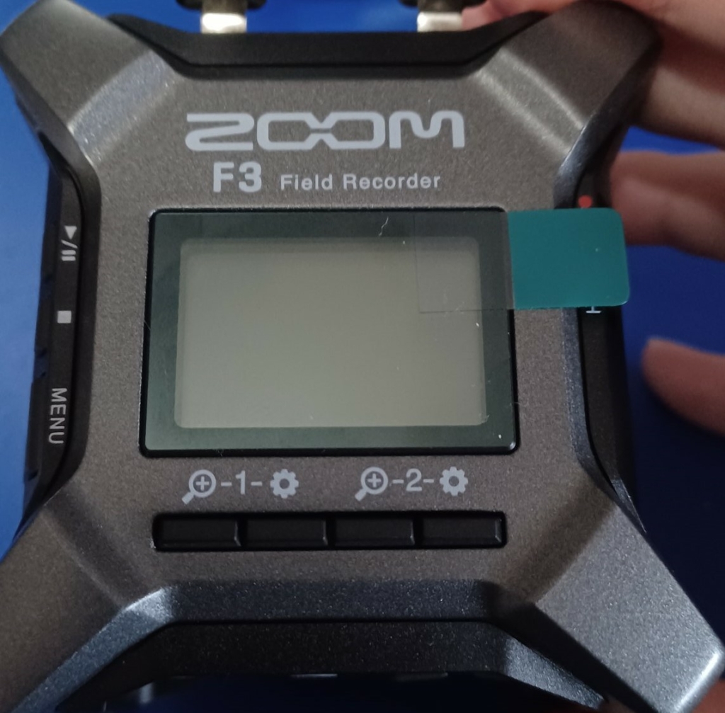 Close up of the Zoom F3 recorder