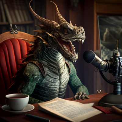 AI Podcasting tools are a lot of fun to play with, but they can turn around and bite you, like this dragon podcaster. 