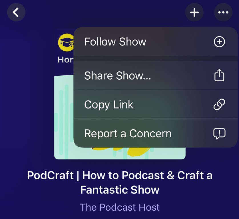 It's good practice to ask your listeners to follow your podcast, so that they'll get new episodes quicker.