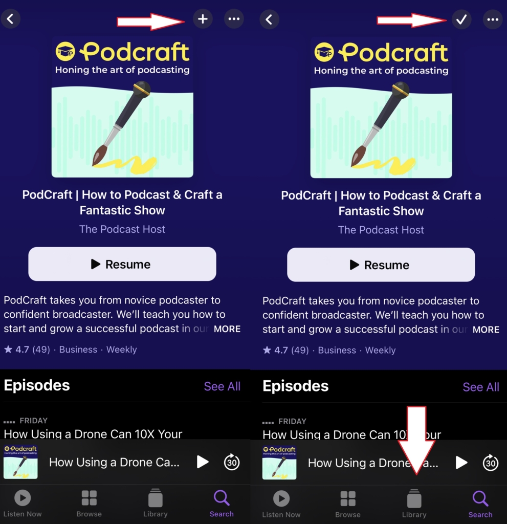 how to subscribe to a podcast on Apple Podcasts or iTunes