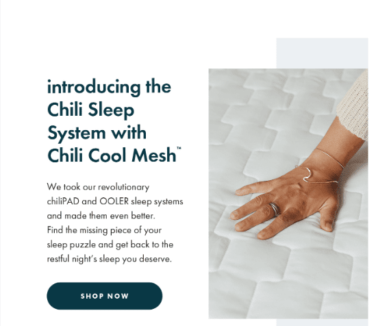 Chilli Sleep’s podcast email product section.