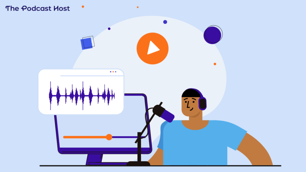 podcaster recording and editing audio