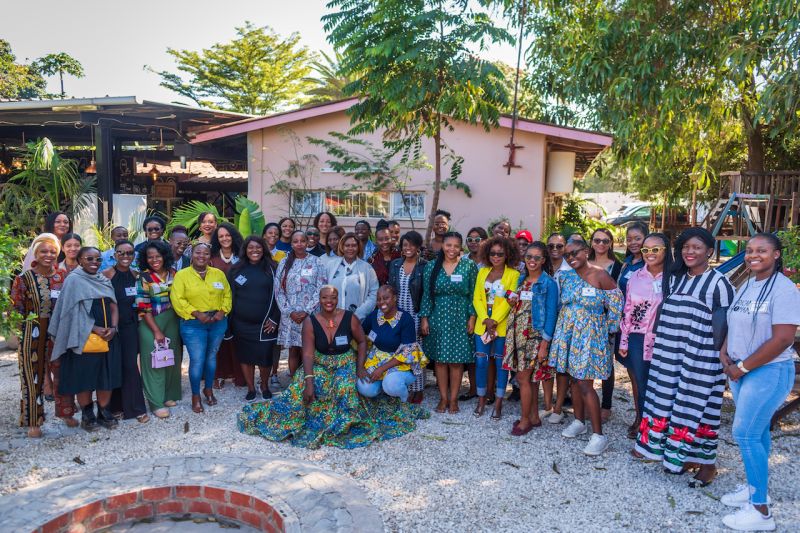 Africana Woman Podcast tour, group photo in Lusaka