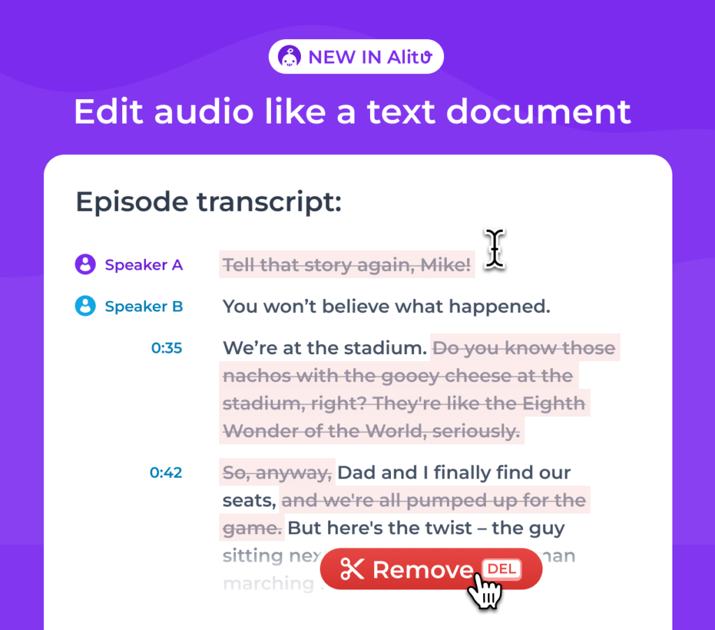 edit a podcast faster with text-based editing