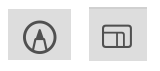 In Mac Preview, the icons for "Markup" and "resize" look like (left) a circle with a marker pen tip, and (right) a series of nesting boxes of different sizes.